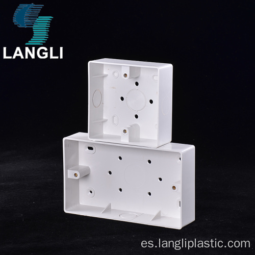 Caja de conexiones de PVC eléctrica Caja cuadrada de PVC Pattress